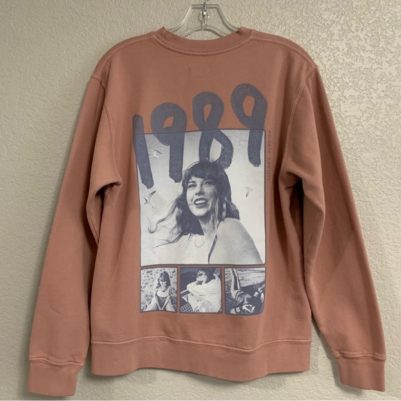 Taylor Swift Tops - Taylor Swift Sweatshirt Womens S 1989 Taylors Version Pink Crewneck Long Sleeve